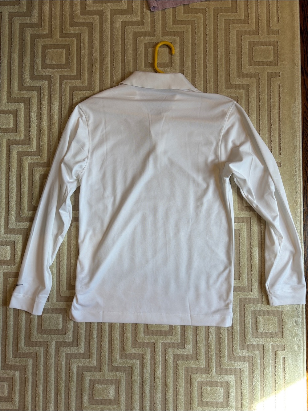 Nike Golf White Long-Sleeve Polo - Picture 3 of 5